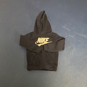 Nike Kids Hoodie in Black with Gold Logo